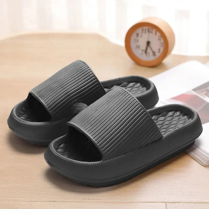 Frauen Dick Plattform Cloud Hausschuhe EVA Weich Sohle Kissen Slides Sommer Strand Flip Flops Frauen Rutschfest Badezimmer Heim Hausschuhe