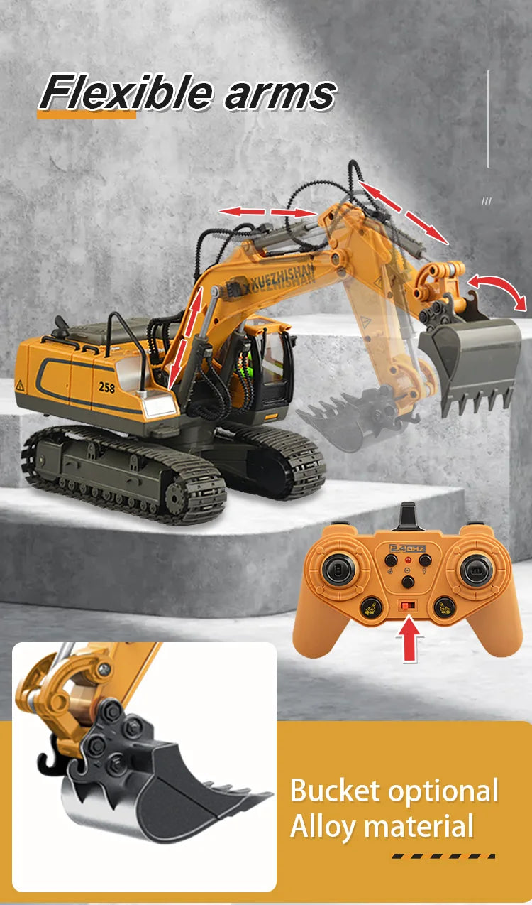 RC Car Children Toys Remote Control Car Toys For Boys Radio Control Excavator Dump Truck Bulldozer Electric car Kids Toys Gift