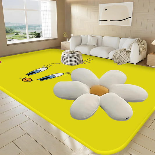 Yellow Cartoon T-Tweetys Bird Room Mats Cheaper Anti-slip Modern Living Room Balcony Printed Welcome Rug