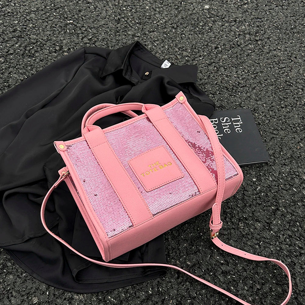 Women's Casual Tote Bag For Women Crossbody Female Handbag New Solid Words Lette Leisure Large Bag Fashion Shopper Tote Purse