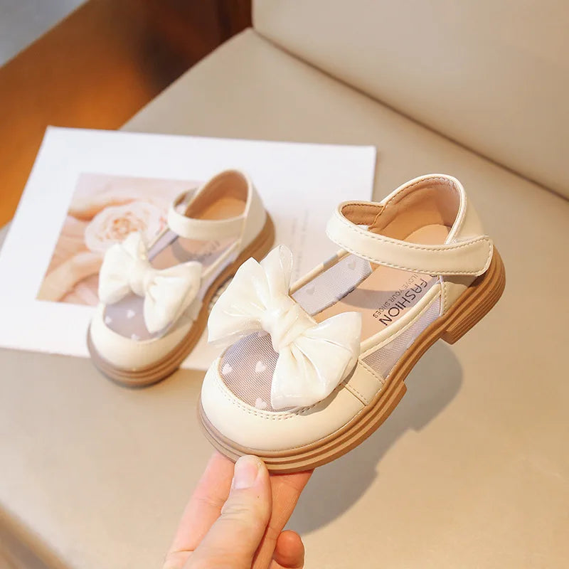 Mädchen Gehschuhe 2025 - Baby Mädchen Weiche Sohle Casual Schuhe - Frühling Herbst Schleife Runde Zehen Prinzessin Rutschfest