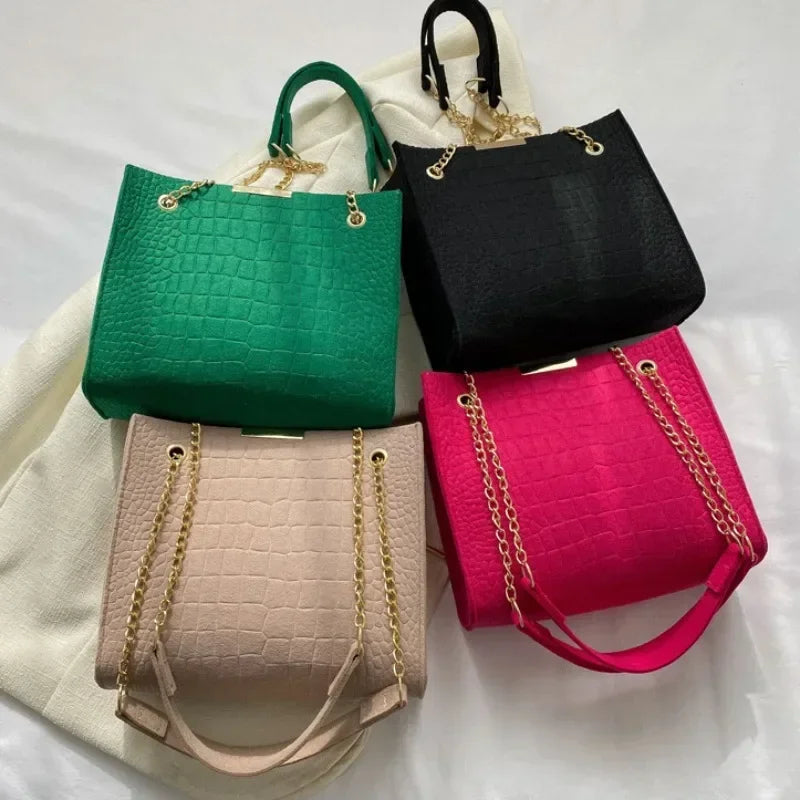 Fashion Luxury Crossbody Bags for Women 2024 New Trendy Designer Shoulder Bag Leisure Chain Solid Color Messenger Bag Handbags