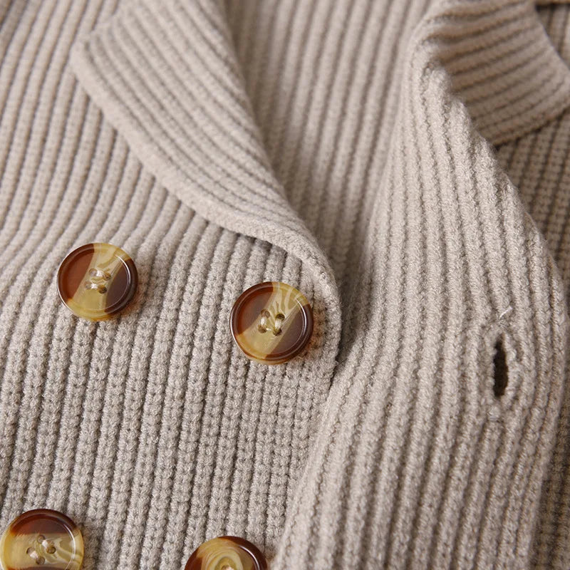 LilBuds B804 Doppelreihige Strickjacke Jungen Winter Cardigan - Größe 3-12 Jahre, Baumwolle, Verschluss Doppelreihig