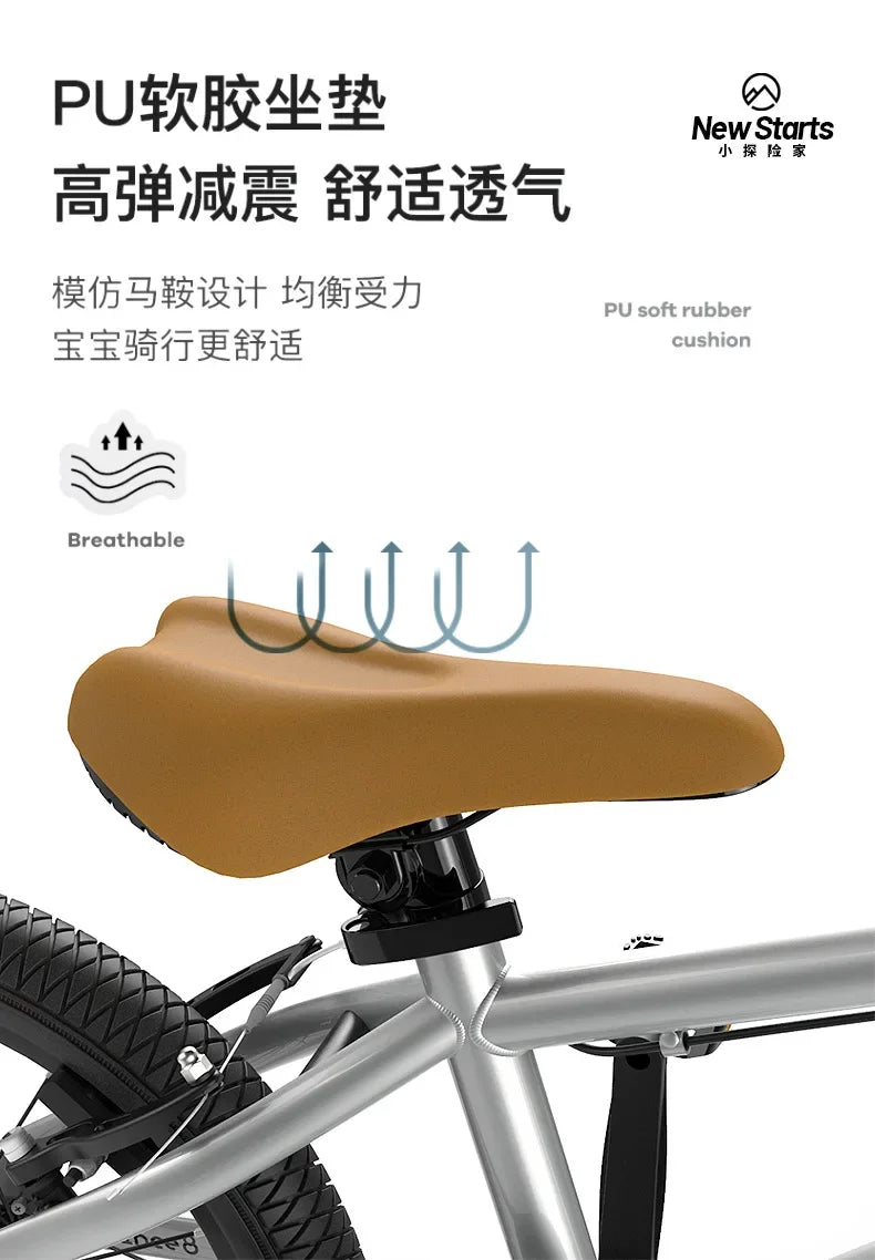 Kinder-Fahrrad 2025: Disc Brake Children's 16-inch Mountain Bike with Auxiliary Wheels - for Boys and Girls 6-12 Years Old Pedal Children's Bicycle Collection