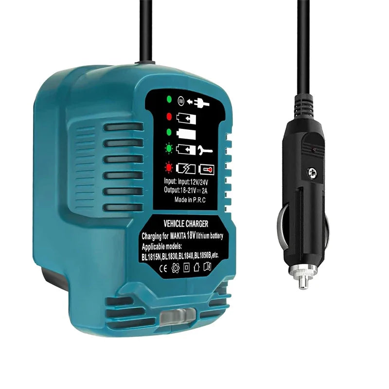 Auto-Ladegerät 2025: ZWINCKKY Portable Vehicle Charger Makita 18V Li-ion Battery - Replacement Compact DC 12V/24V Car Charger LED Indicator Collection