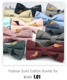 Solid Colors Polyester Adjustable Men's Accessory Set Elegant Pre-Tied Bow Tie Matching Pocket Square & Cufflinks for Wedding