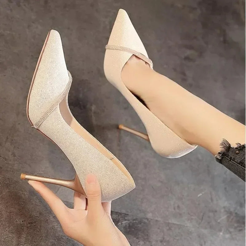Women's Shoes Heel Trend New Spring Summer Pointy Wedding High-heeled Shoe Flashion elegant Chic and Elegant Stiletto Pumps