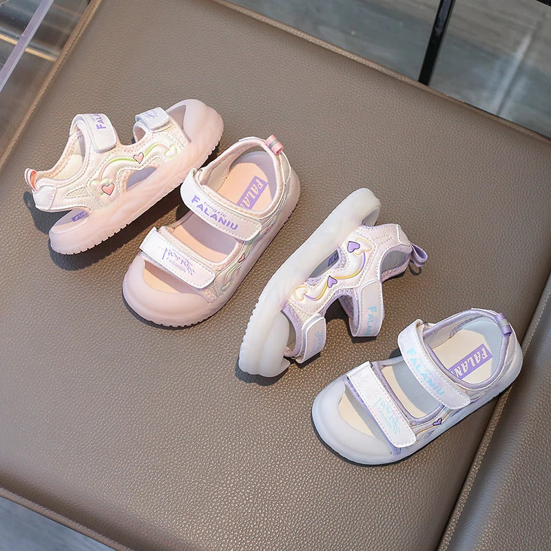 Baby-Sandalen 2025: Jelly-Sohle Zehenschutz Strand Sicherheit - Beach Safety Kollektion 6 Monate-3 Jahre