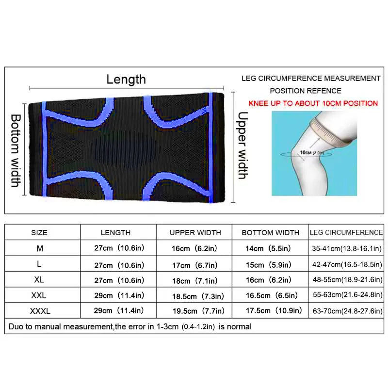 Knee Pad-Protective Knee Braces for Running Cycling,Stay Comfortable,Shock-Absorbing,Breathable, Adjustable and Anti-Slip