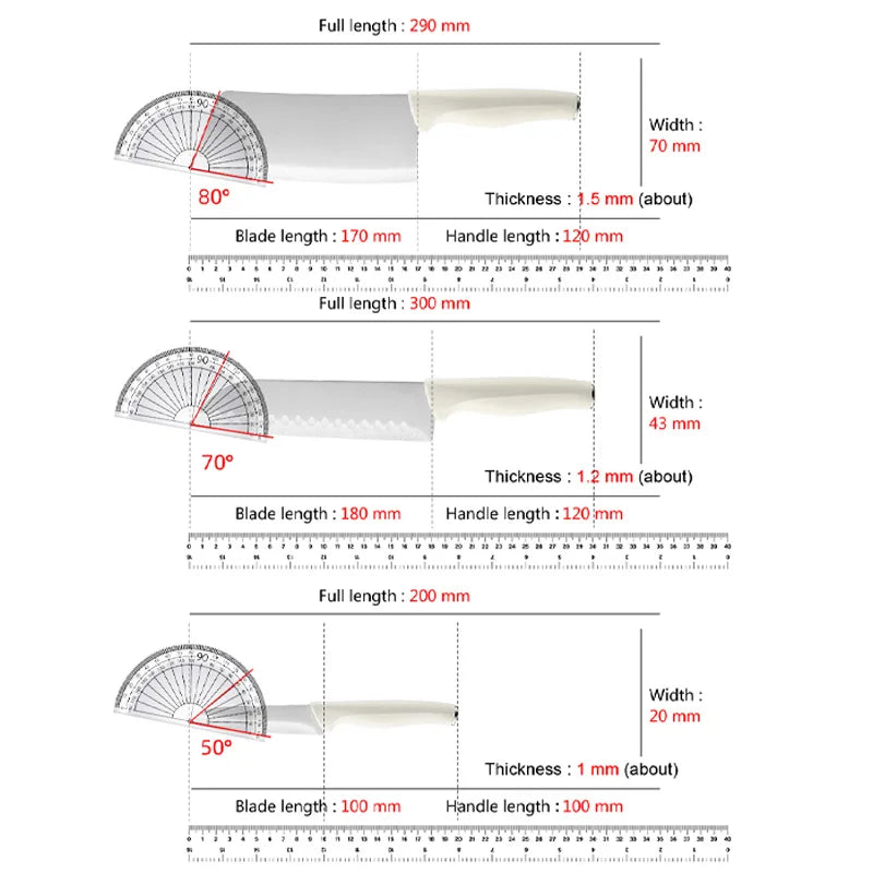 Edelstahl Küche Messer Set Werkzeuge 2025 - Geschmiedet Küche Messer Schere Schäler - Chef Slicer Paring Hackmesser Geschenk 5 Stück Set