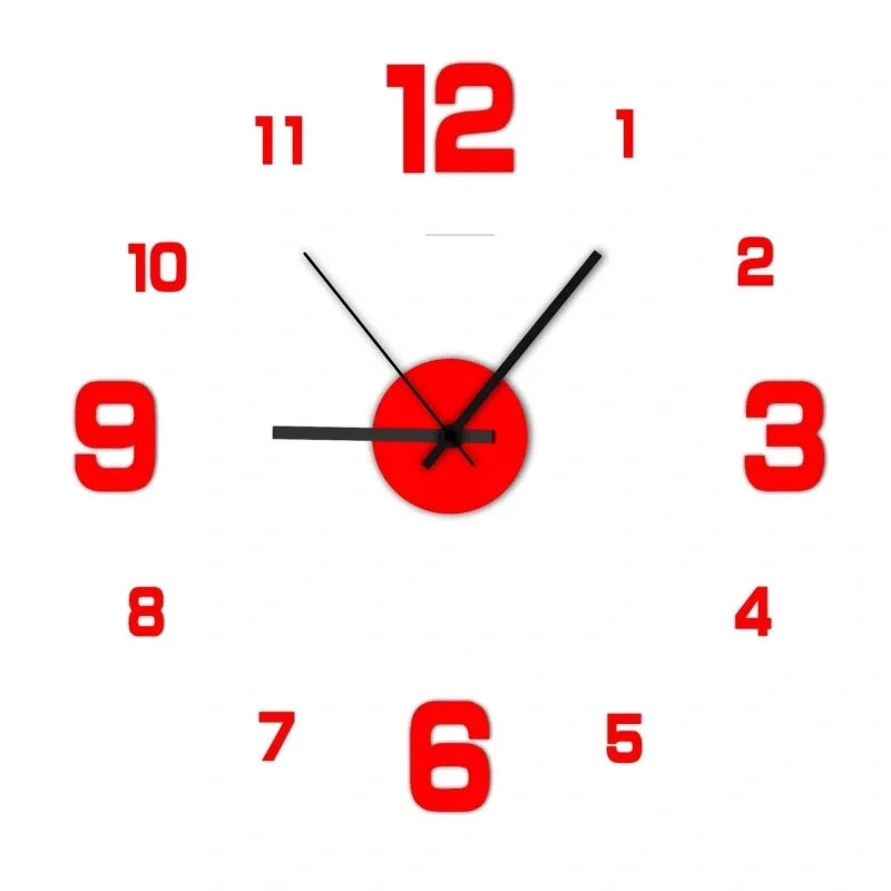 Modern Home Creative Frameless DIY Wall Decoration Wall Decoration Silent Clock Living Room Office Bedroom Wall Decoration Art
