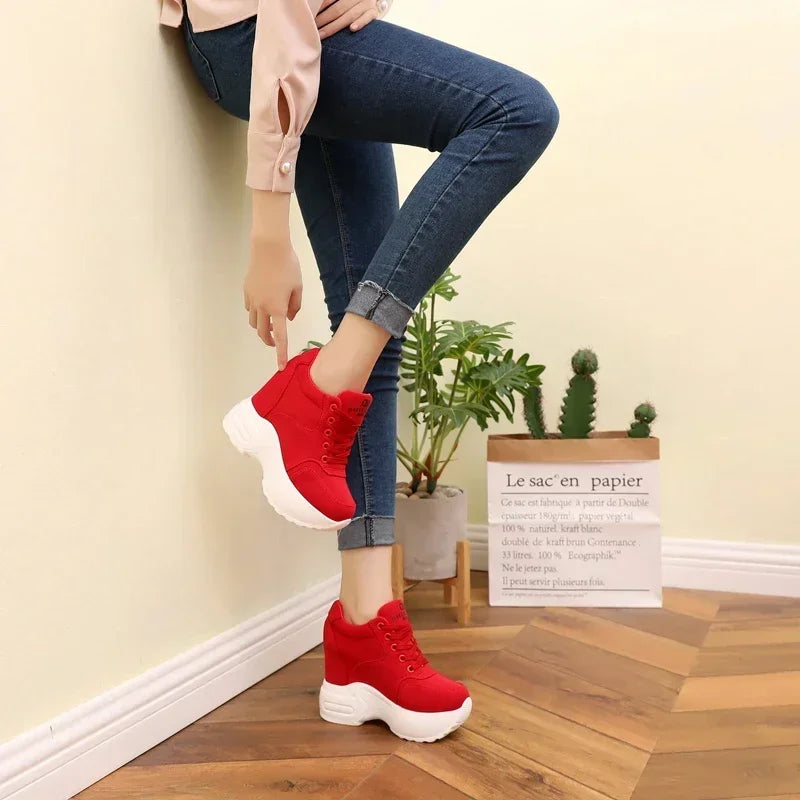 WGZNYN 187 Plateau Sneaker Atmungsaktiv - 10cm Absatz Mesh