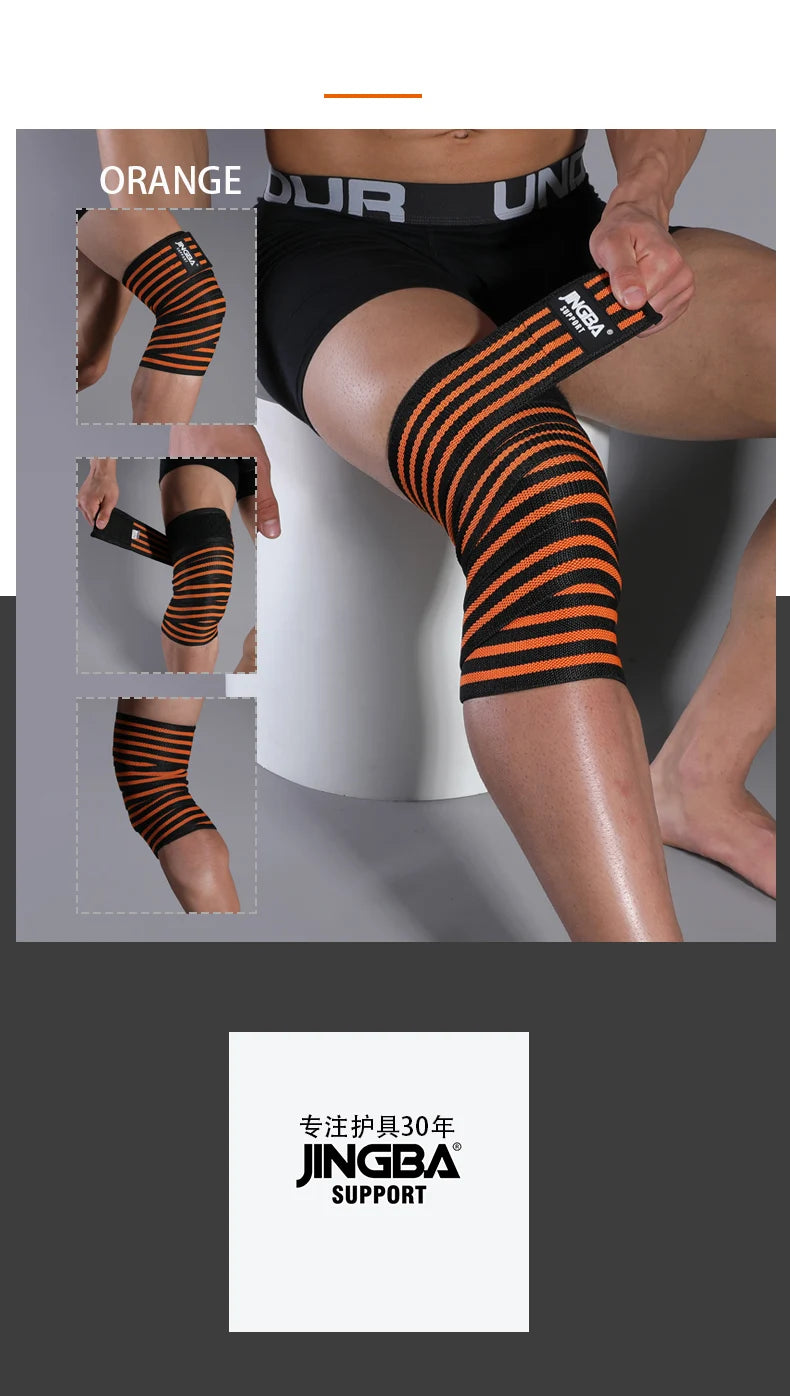 Kniebandagen 2025: JASONTUTU 1 PC Knee Wraps Men Fitness Weight Lifting - Elastic Bandage Compression Knee Support Sports Strap Protector Bands Pad Collection