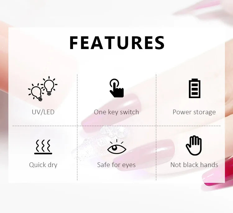 UV Light for Gel Nails, Denabuty Mini U V LED Nail Lamp Handheld with Stand, Portable Nail Dryer Rechargeable USB Cordless