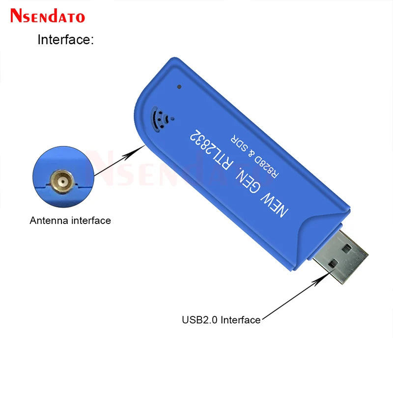 Digital USB 2.0 TV Stick Tuner RTL2832U R828D SDR RTL A300U 25MHz-1760MHz FM TV Receiver Frequency Tuner Dongle with Antenna