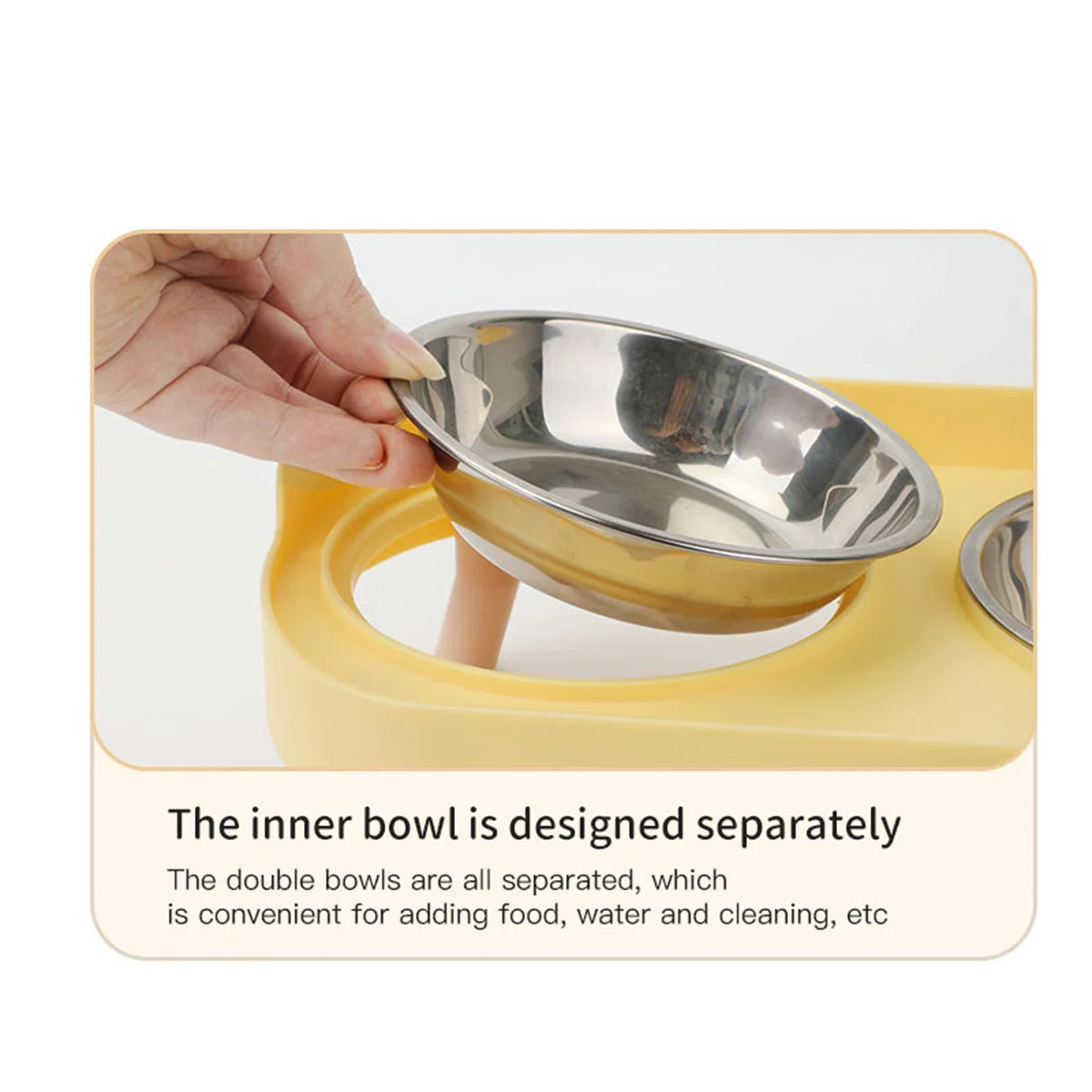 Bol dublu Dopamine Colorat - 2x500ml Plastic, Oțel inoxidabil