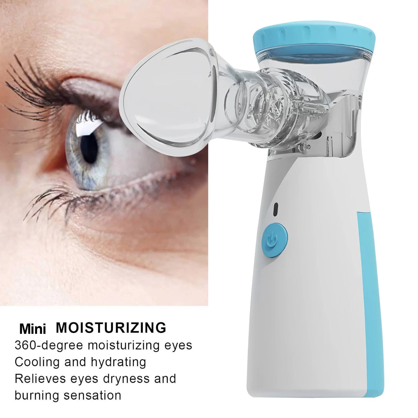 Eye Nebulizer Handheld Eye Moisturizer Atomizer Household Eye Sprayer Eyeshade Mesh Nebulizer Eye SPA Relieve Eye strain