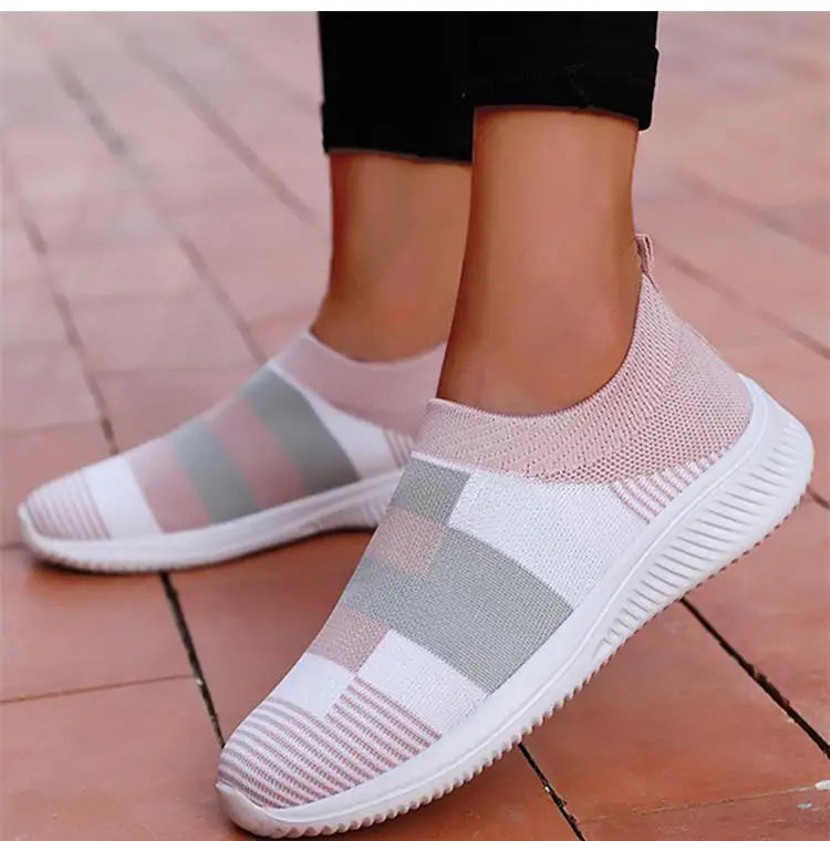 Sneaker Woman Fashion Flat Ladies Shoes Breathable Womens Sneakers Slip On Sock Shoes Trainers Zapatos De Mujer Women's Sneakers