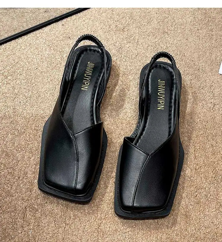 Women's Sandals Elegant Summer Shoes For Women Summer Sandals Slip On Low Heels Sandals Shoes Female 2025 New Sandalias De Mujer