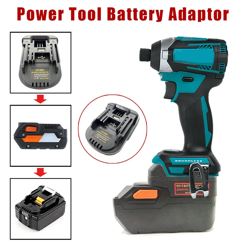 Battery Adapter Converter For Makita To RIDGID AEG,For Ridgid / AEG To Makita ,For Ridgid/AEG To Milwaukee Power Tool Use
