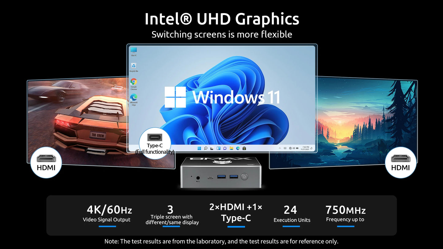 BMAX B4 Plus Windows 11 - 512 GB SSD, 16 GB RAM, Intel N100