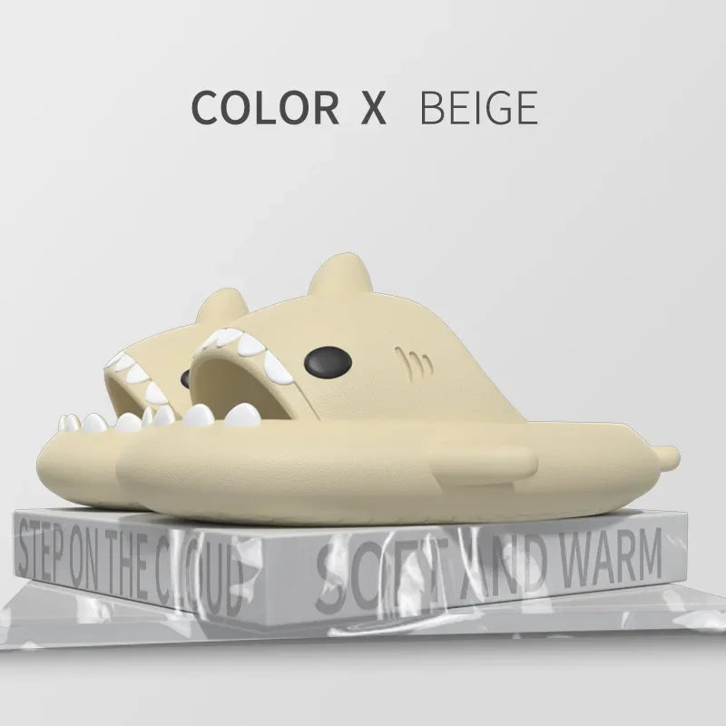 Frauen Cartoon Hai Hausschuhe Männer Innen Badezimmer Slides Sommer Paar Mode Flach Schuhe Sandalen Heim Weich EVA Strand Flip Flops