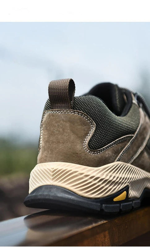 Men Sneakers Casual Breathable Hiking Walking Shoes Man Outdoor Fashion Leather Anti-slip Climbing Trekking Sneakers Footwears