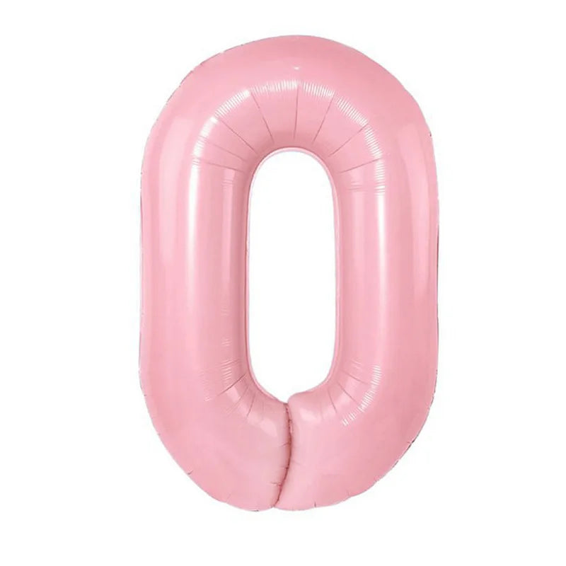 PartiesTour 32Inch Zahlenballon Rosa - Folie 81cm Groß