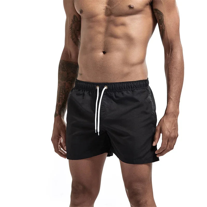 Herren Schwimmhose Taschen Mesh-Futter Schnelltrocknend Casual Board Shorts