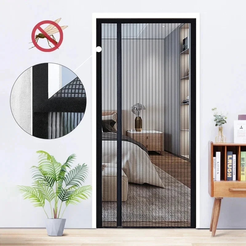 Self Closing Magnetic Mosquito Net, Invisible Door Mesh, Insect Divider Curtain, Magic Mesh, Suitable for Summer and Autumn use