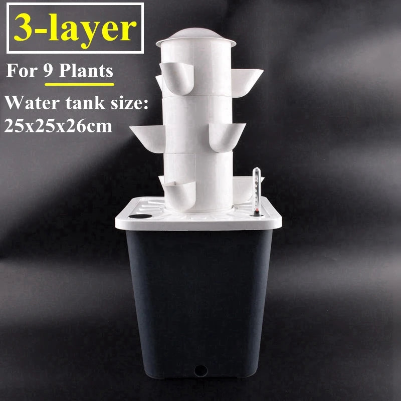 Vertical Hydroponic Tower  Greenhouse Garden Indoor Soilless Culture Growing System Vertical Tower Veg Planter Grow Pot Kit