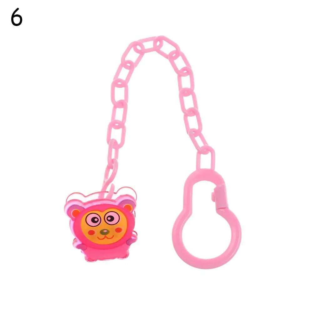 Cartoon Animal Baby Pacifier Clips Baby Pacifier Clip Chain Newborn Dummy Pacifier Chain Clip Holder Baby Pacifier Chain