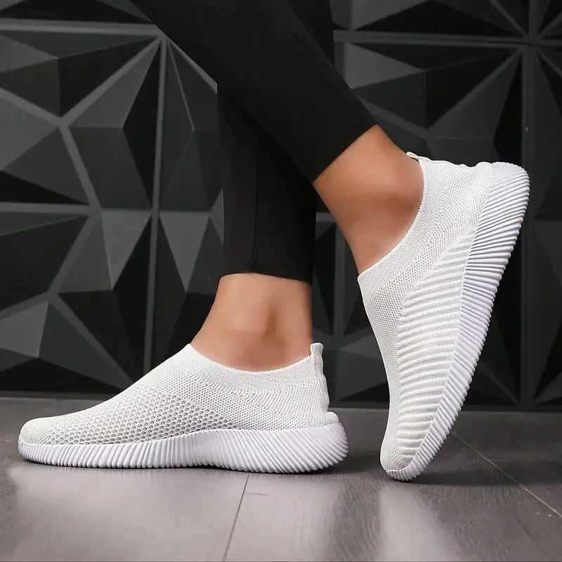 Women Shoes Knitting Sock Sneakers Women Flat Shoes Casual Breathable Sneakers Flats Walking Shoes for Women