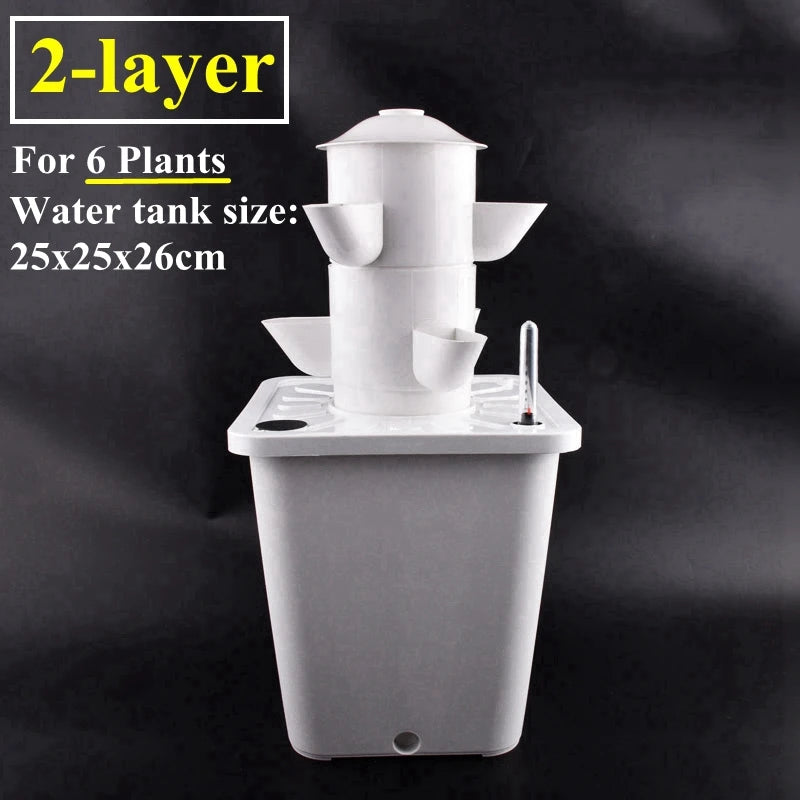 Vertical Hydroponic Tower Greenhouse Garden Indoor Soilless Culture Growing System Vertical Tower Veg Planter Grow Pot Kit