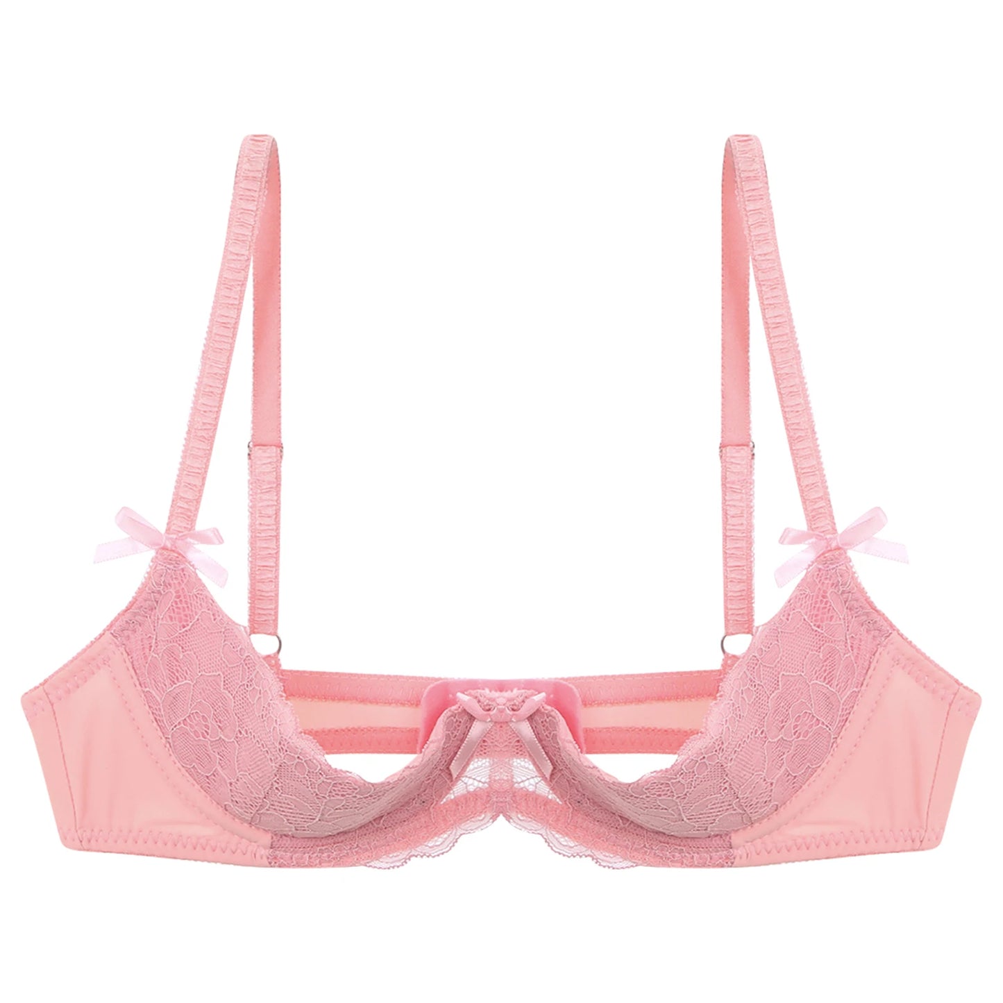 Sutien elegant pentru femei, cu 1/2 cupă, cu întăritură, push-up, dantelă, cu căptușeală, bandană, bretele reglabile, lenjerie intimă, spate cu cârlig, bustieră