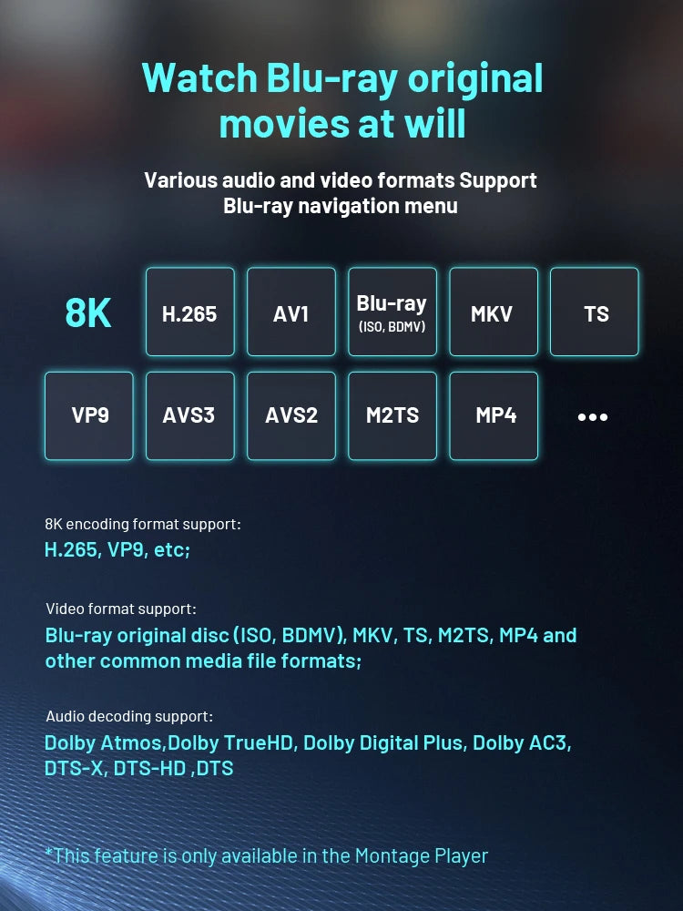 Kinhank K9PRO Android TV 12.0 8K@60FPS - WiFi6 HDR10+