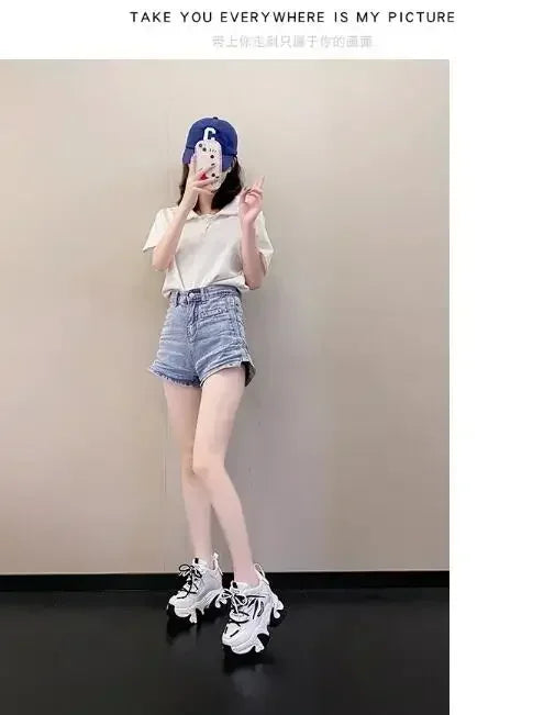 Fashion Sneakers For Women 11CM Platform Chunky Casual Shoes High Quality Autumn Woman Tenis Female Walking Trainers Thick Sole