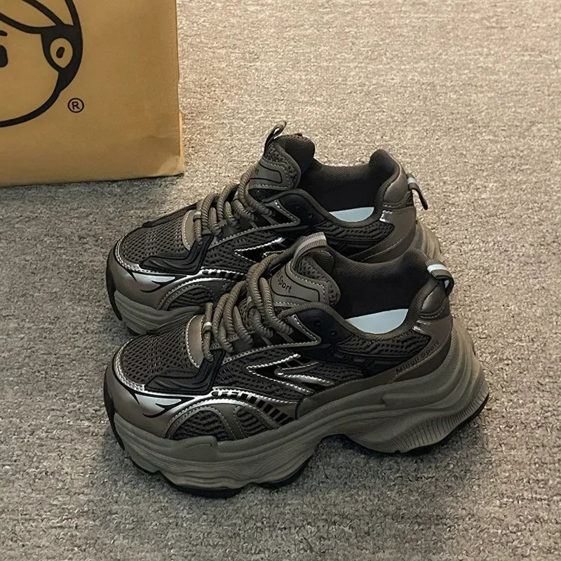 Platform-Sneaker 2025: YBQJOO Women Platform Sneakers 2025 Autumn New - Fashion Casual Lace Up Sports Shoes Woman Non Slip Walking Shoes Ladies Vulcanize Collection