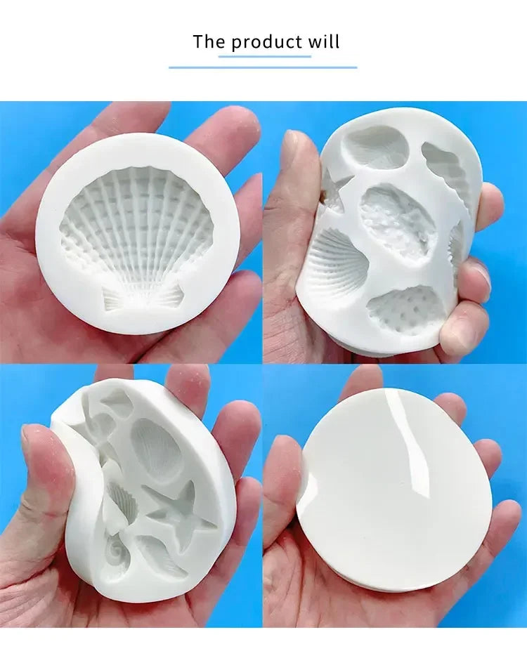Silicone Shell Cake Mold, Conch Fondant & Chocolate Baking Mould Set, DIY Cake Decorating Tools for Cupcakes