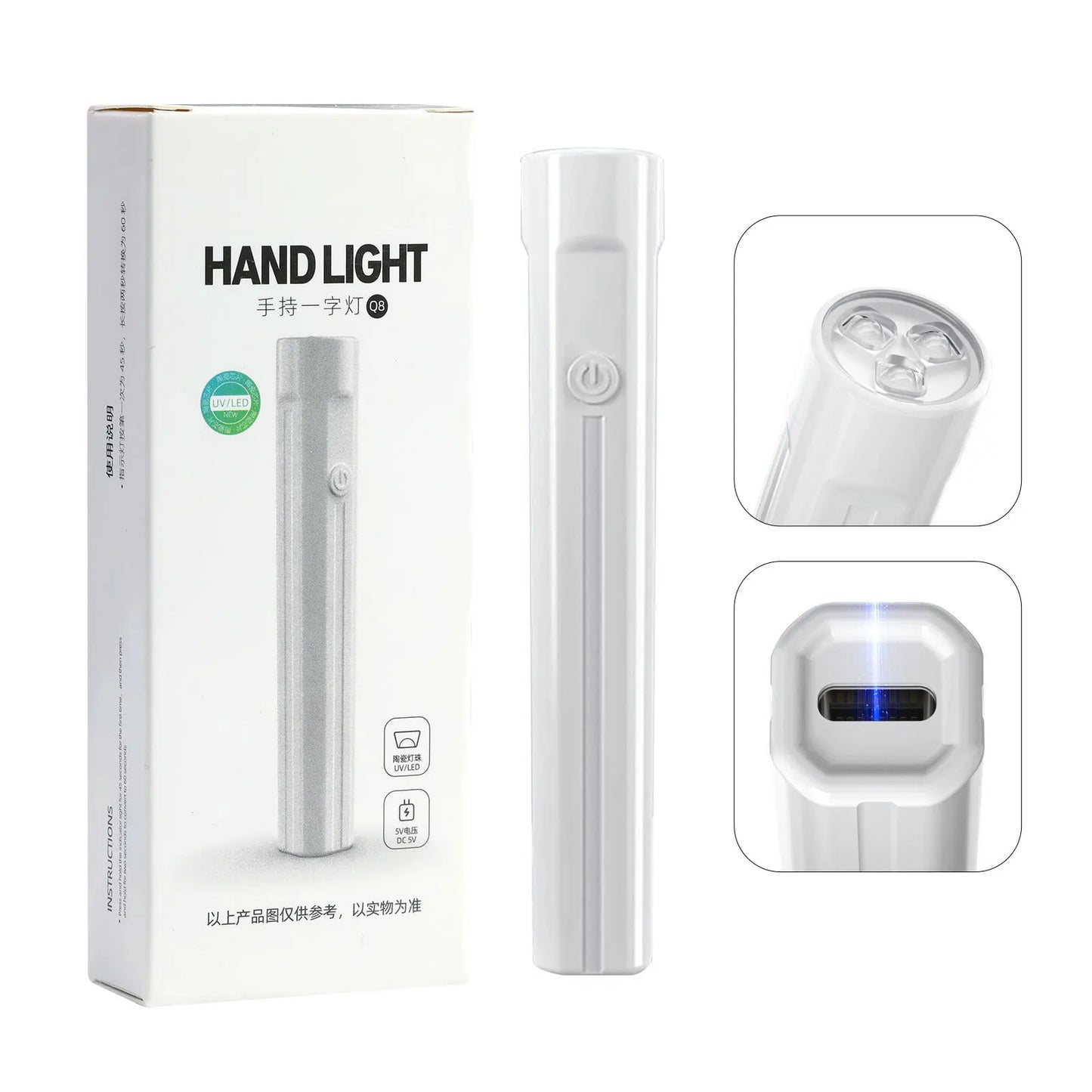 Mini lampă UV LED pentru unghii 2025 - reîncărcabilă prin USB, portabilă, practică - uscare rapidă a ojei gel