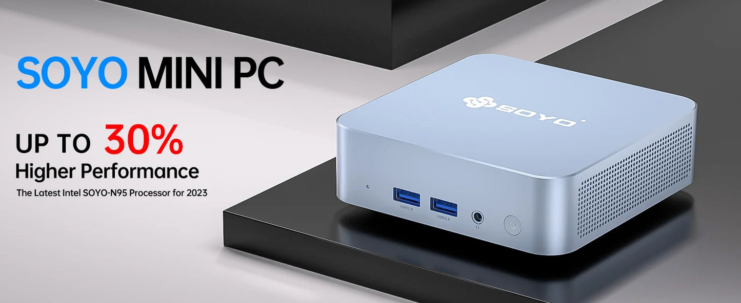 SOYO M4 Air N95 Mini PC - 256GB SSD, 3,4 GHz, kompakt