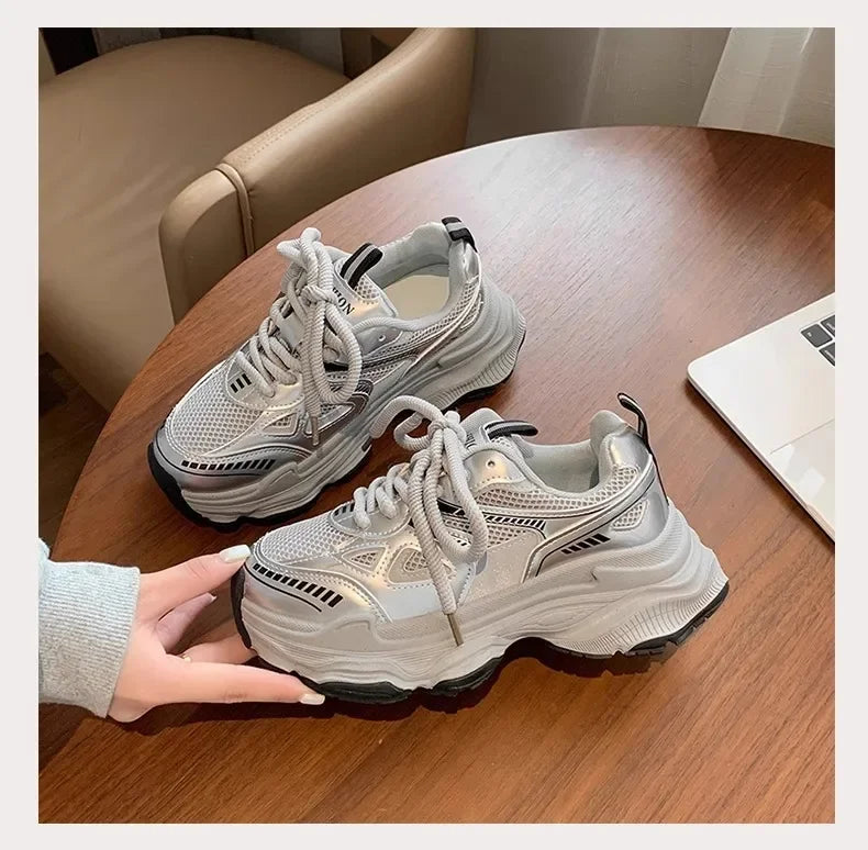 Fashion Platform Sneakers for Women Casual Non Slip Thick Sole Sports Shoes Woman Comfortable Casual Sports Shoes Zapatos Mujer