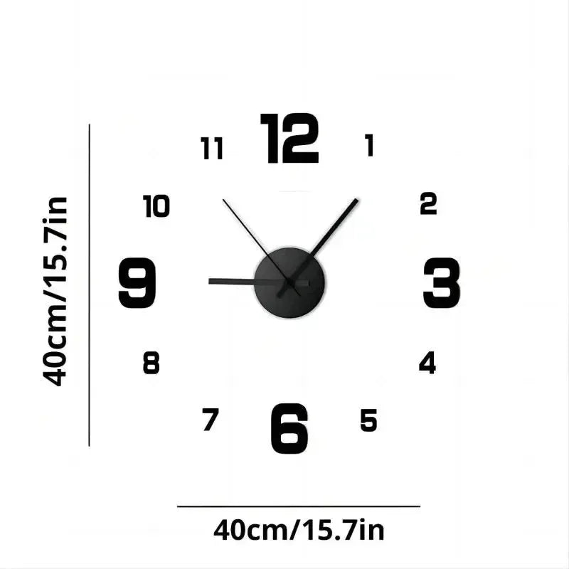 Choice 3D Rahmenlos DIY Uhr - Acryl 50cm Leise Wohnzimmer