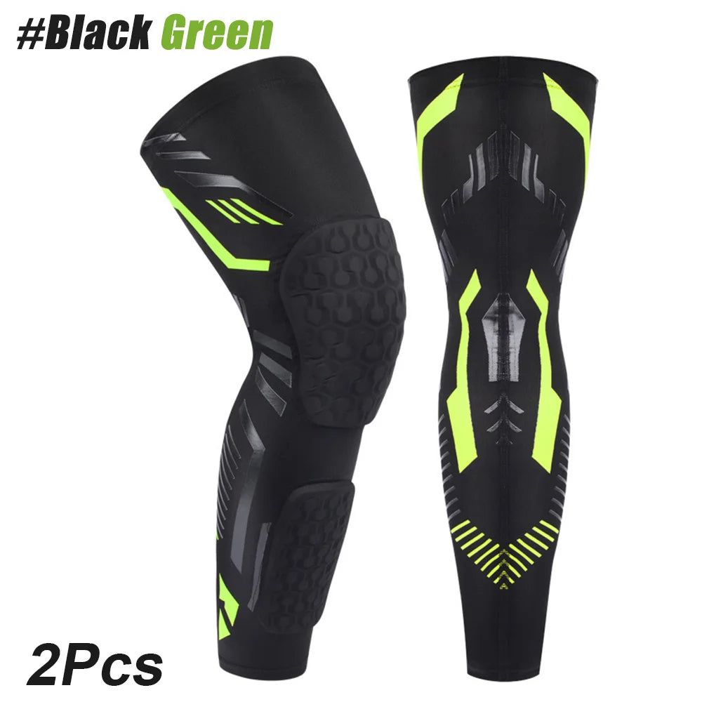 Anti-Kollision Gepolstert Knie Kompression 2025 - Lang Bein Ärmel Sports Basketball Football - Volleyball Knie Pads Schienbein Support