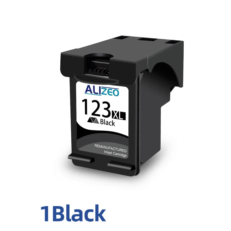 Tintenpatrone 2025: ALIZEO 123 XL 123XL Premium Black Color Remanufactured - Ink Cartridge HP123XL HP123 HP Deskjet 2130 2131 Printer Collection