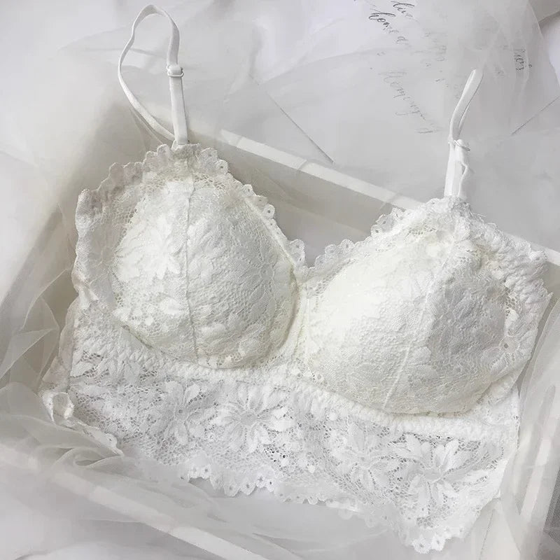 Sutien push-up pentru femei 2025 - Sutien modelator din dantelă fără armătură, cupă întreagă, mărime mare