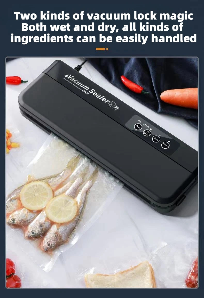 Einfache Bedienung Vakuum Versiegelungsmaschine Mit Beutel Aufbewahrung Luft Versiegelung Maschine Lebensmittel Versiegelung Lebensmittel Konservierung System Mit Vakuum Beuteln