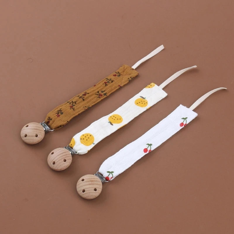 Baby-Schnullerclips 2025: Soft-Cotton Chain-Holder - Baby Shower Collection