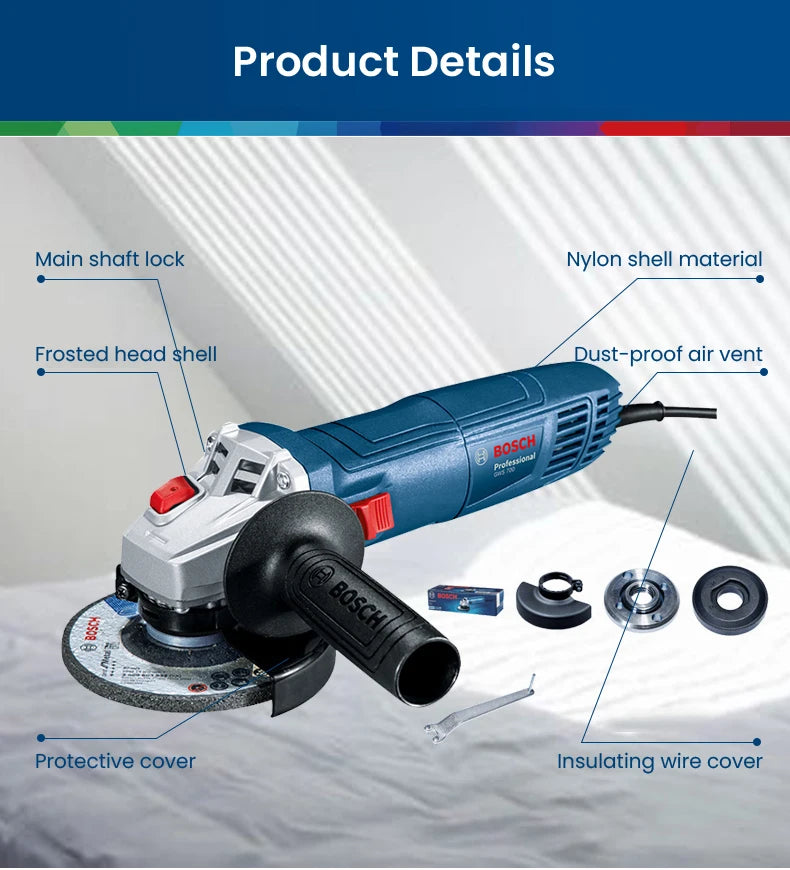 Bosch GWS 700 Angle Grinder Wired 110/220V Polishing Cutting Machine 12000rpm 100mm Discs Electric Grinding Machine Power Tools