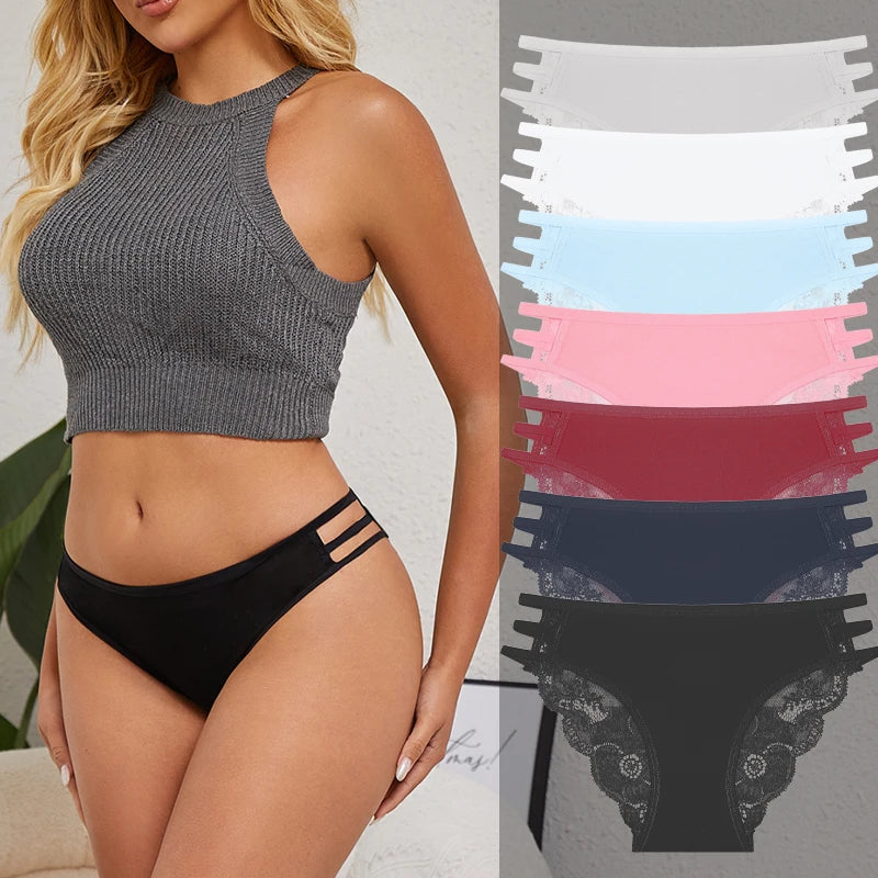 All Of Me N667 Spitzenwäsche Low Waist - 7er Set Viskose